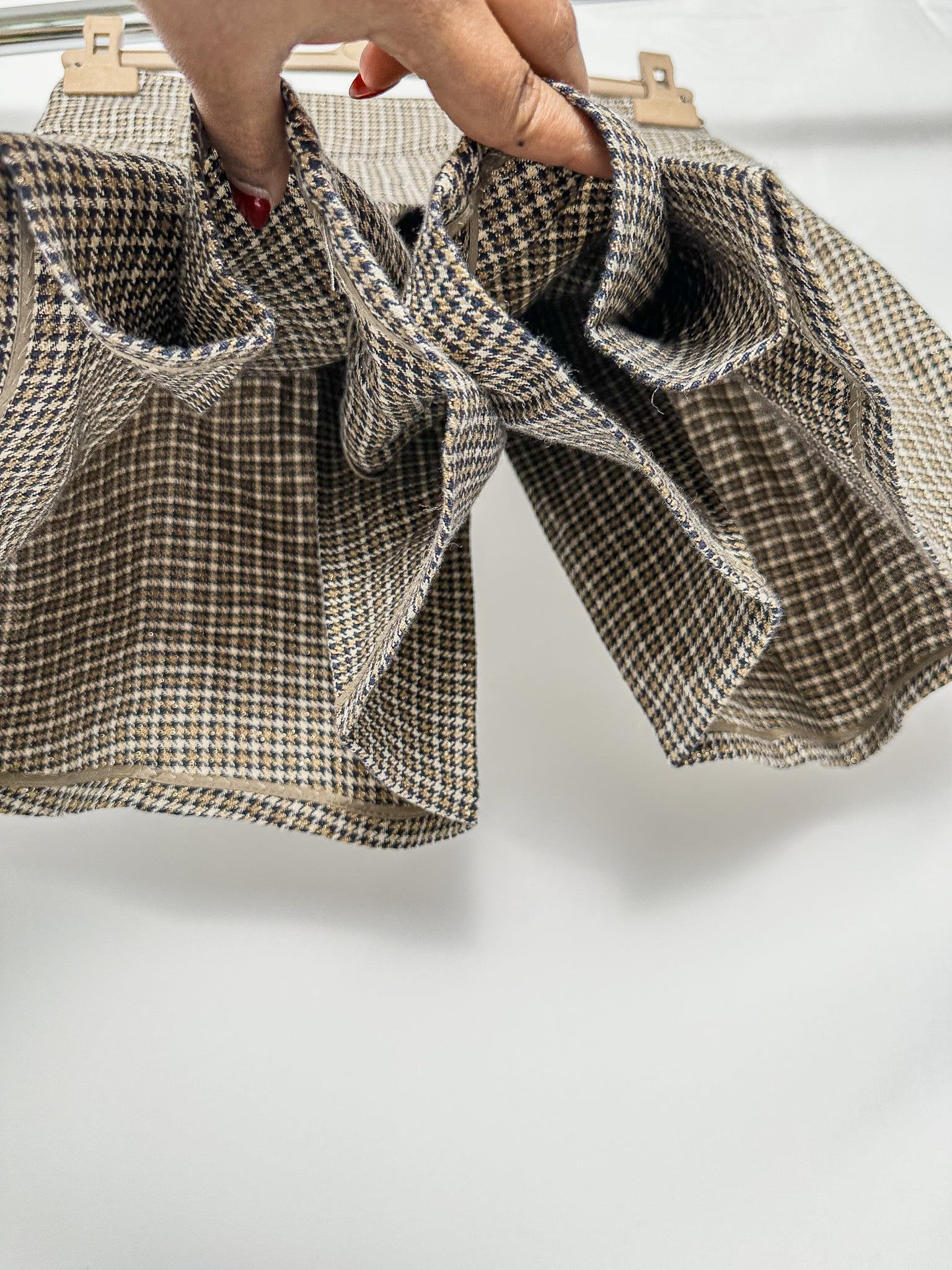 Brunello Cucinelli Houndstooth Check Print Skort