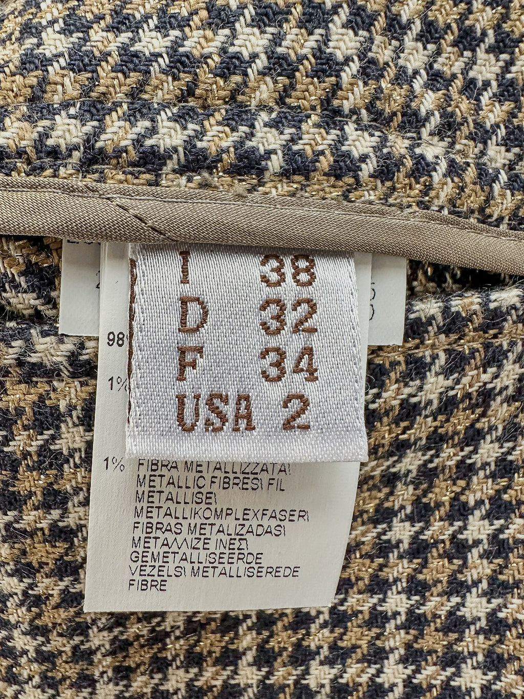 Brunello Cucinelli Houndstooth Check Print Skort