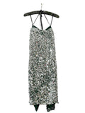 Erdem Silver Sequinned Embellished Strappy Dress