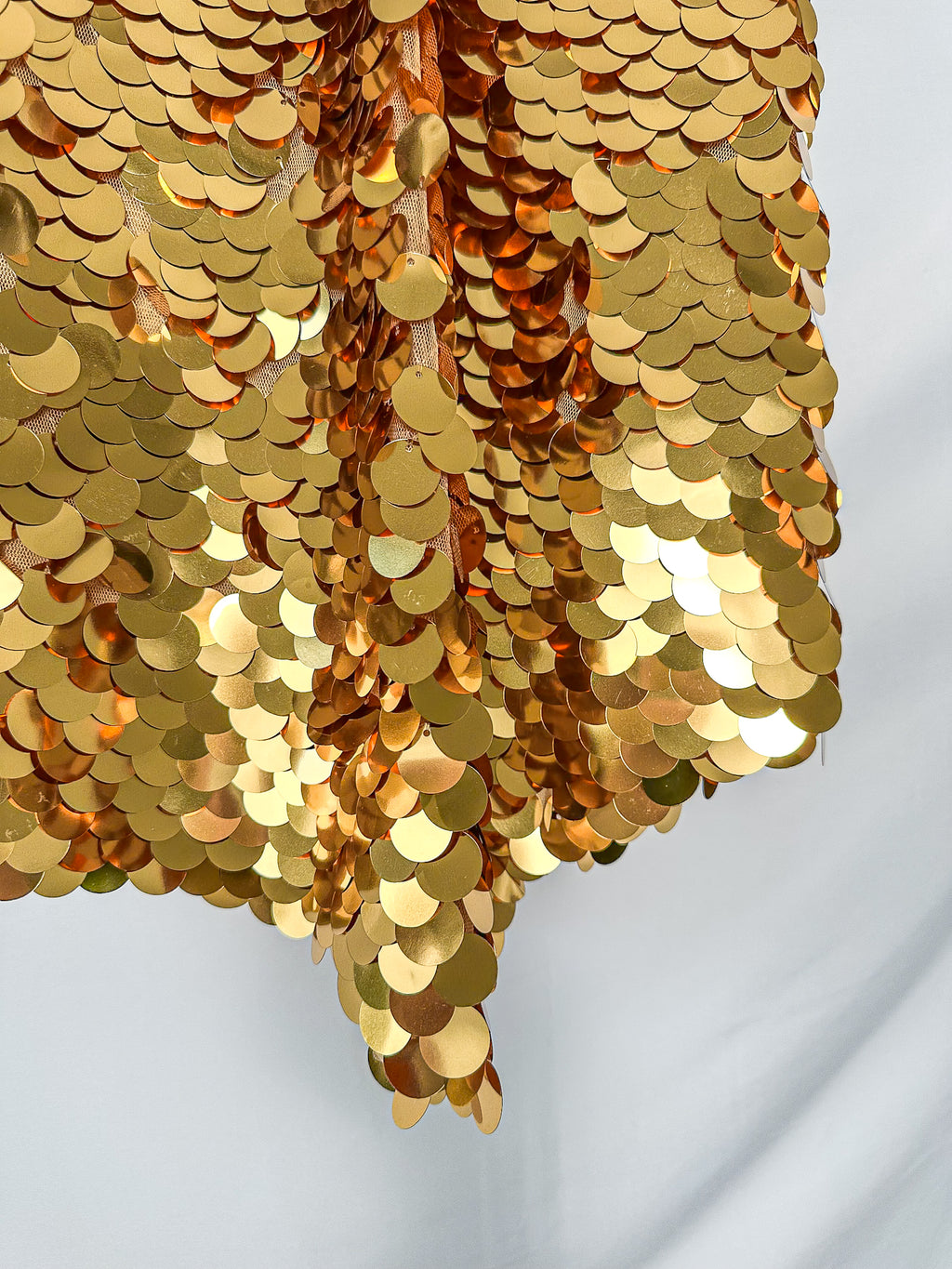 Patrizia Pepe Gold Sequinned Mini Skirt