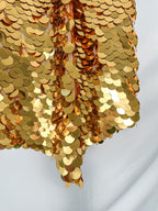 Patrizia Pepe Gold Sequinned Mini Skirt
