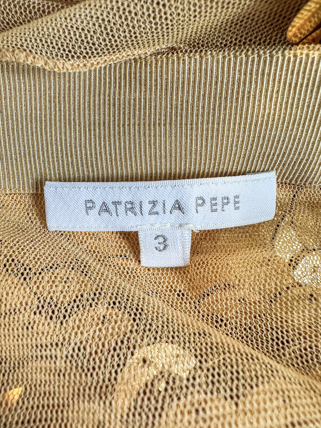 Patrizia Pepe Gold Sequinned Mini Skirt
