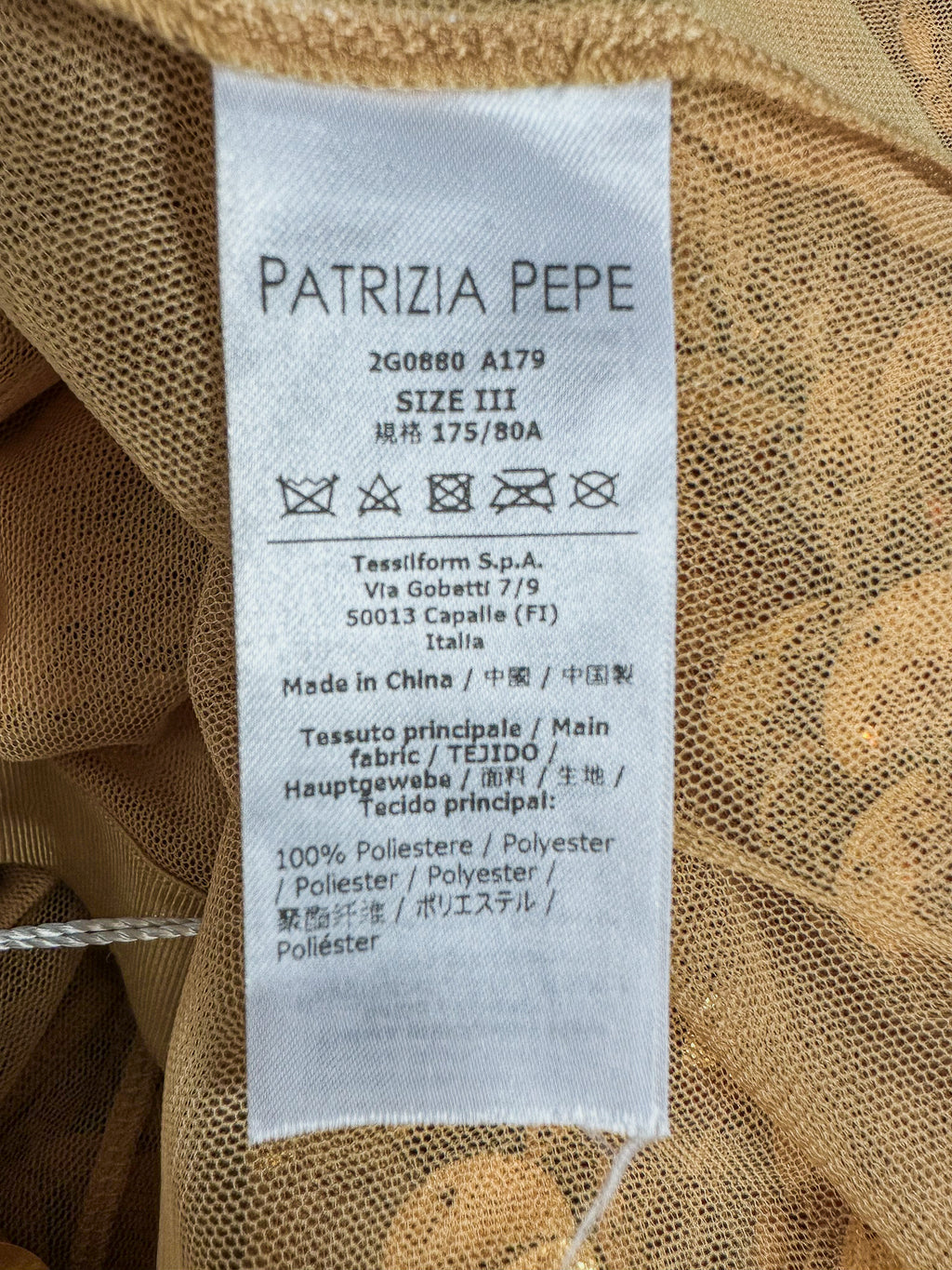 Patrizia Pepe Gold Sequinned Mini Skirt