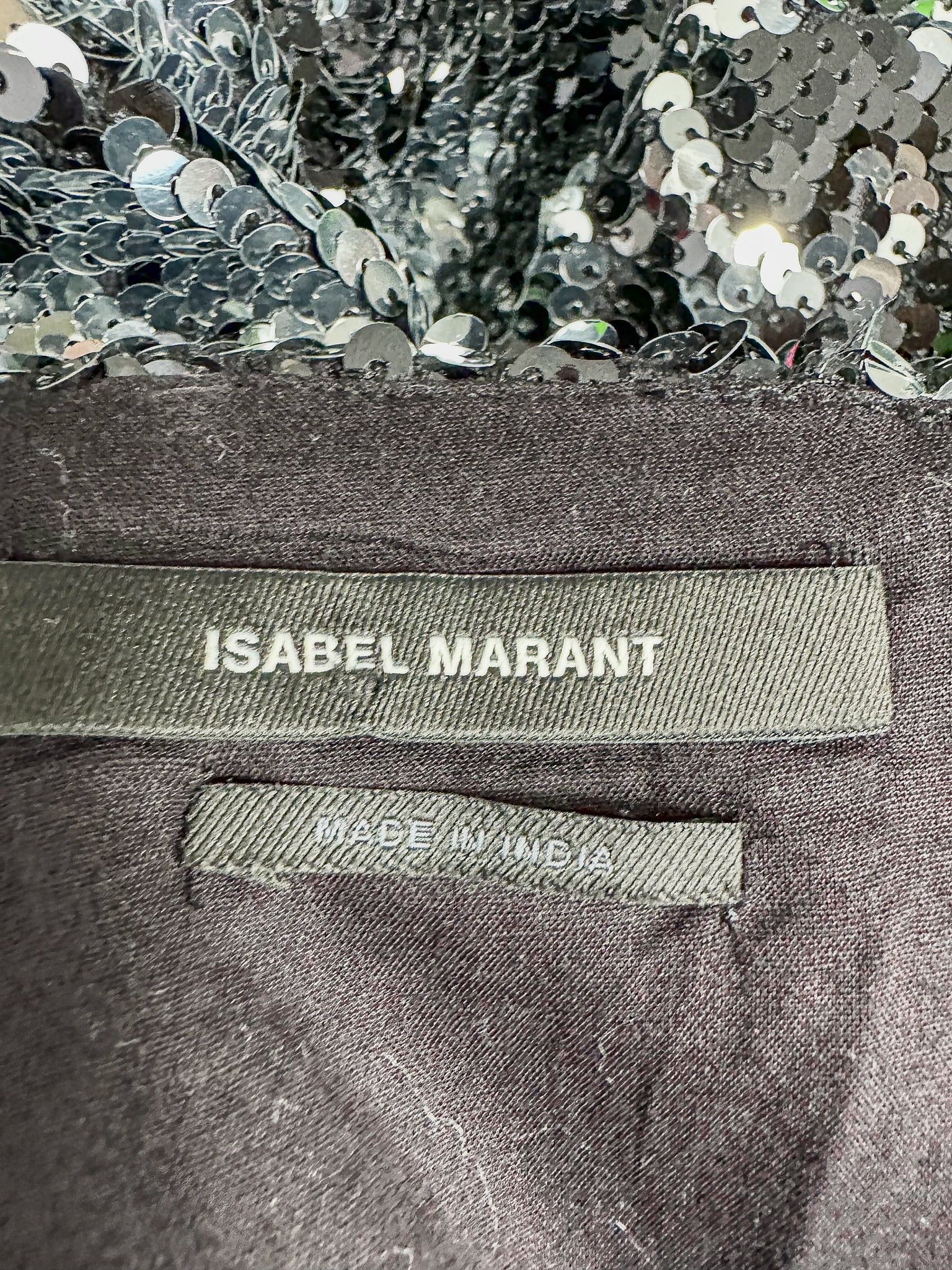 Isabel Marant Mandy Sequinned Embellished Plunge Bustier Top