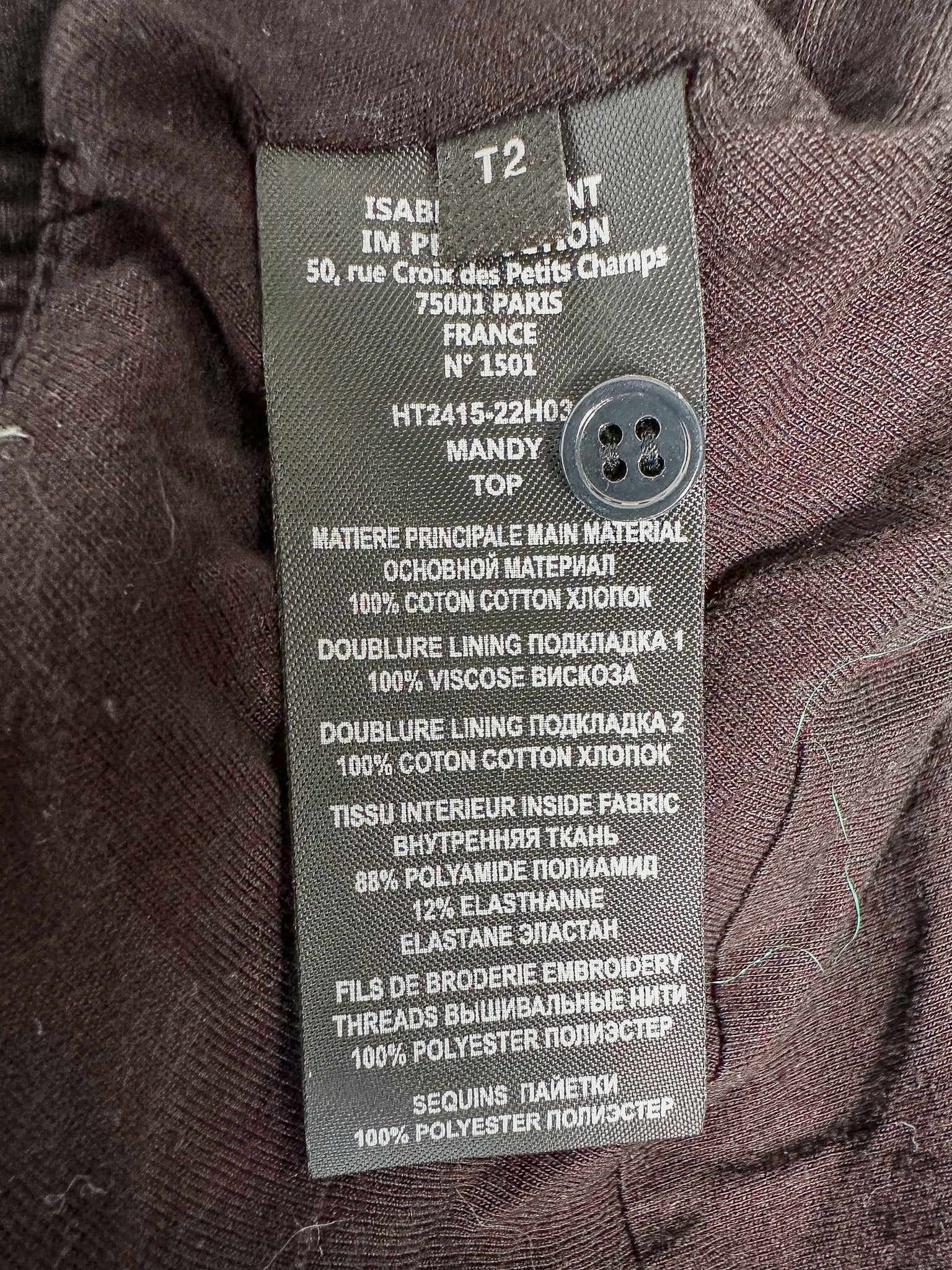 Isabel Marant Mandy Sequinned Embellished Plunge Bustier Top