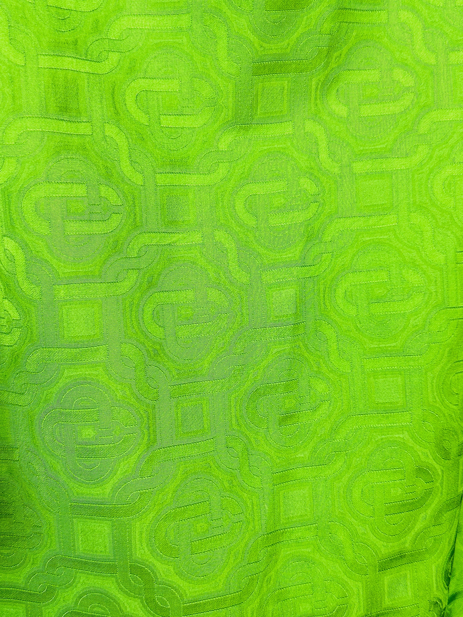 Casablanca Tennis Club Monogram Satin Jacquard Emerald Green Shirt Dress