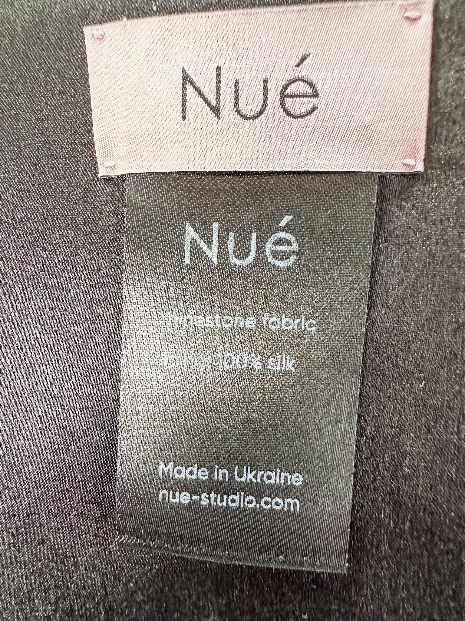 Nuè Studio Black Rhinestone Embellished Crop Top