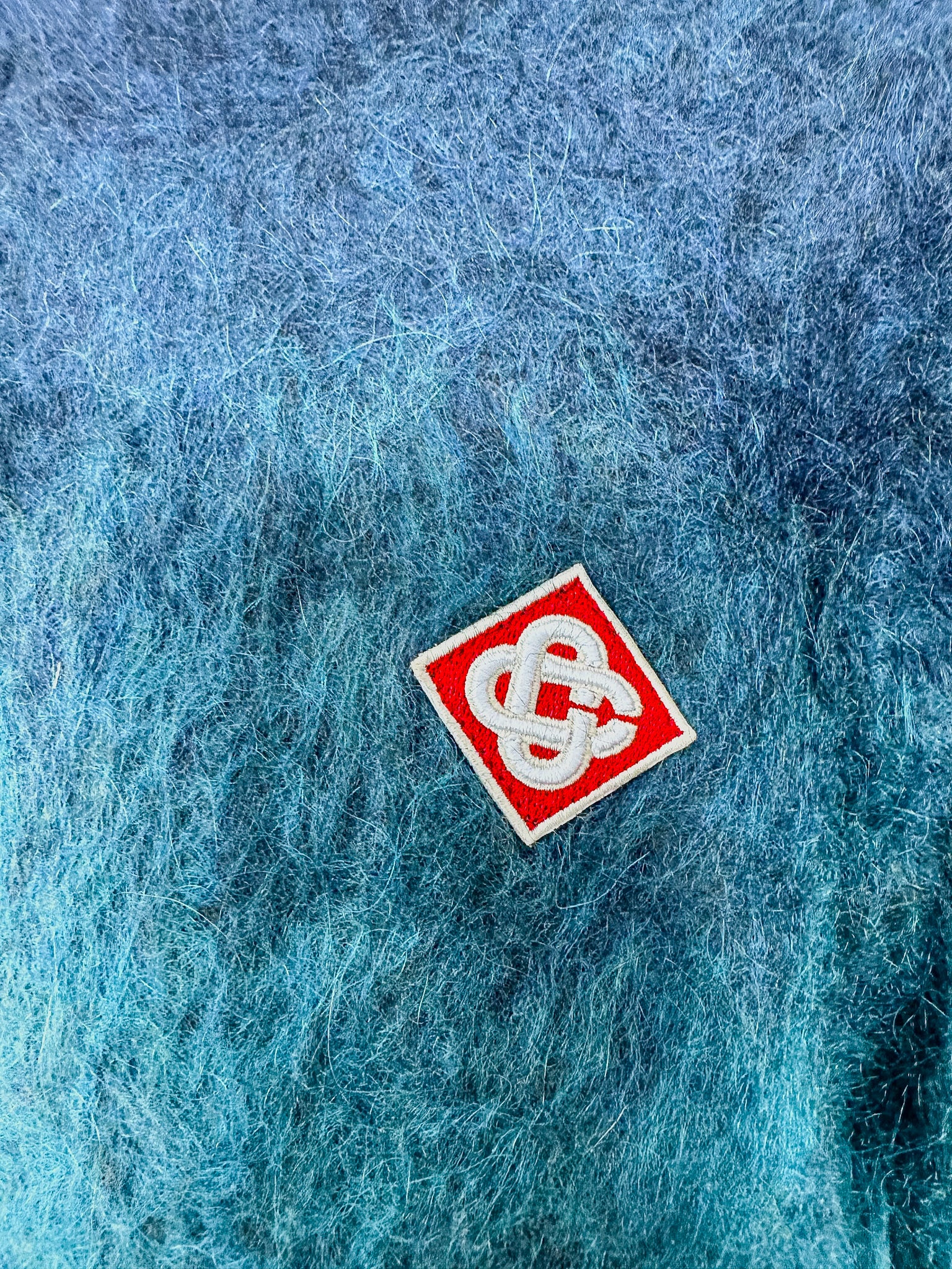 Pull en mohair à col montant dégradé avec logo Casablanca