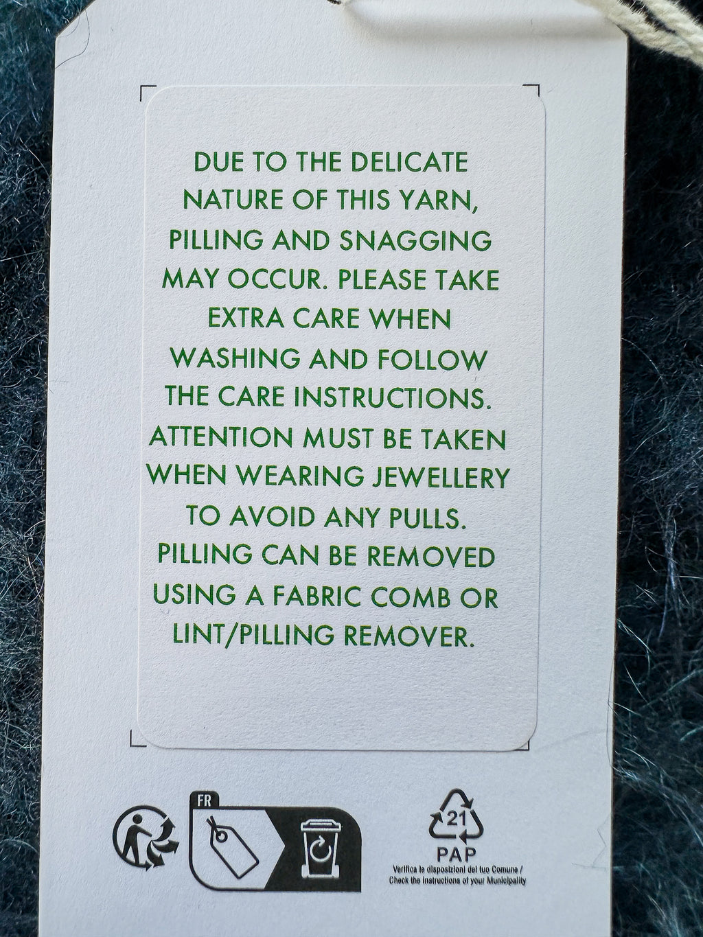 Pull en mohair à col montant dégradé avec logo Casablanca