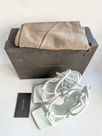 Bottega Veneta White Square Dream Knotted Toe Heels