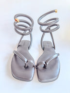 Bottega Veneta Brown Nappa Leather Spiral Sandals