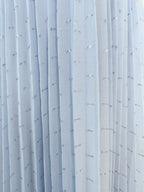 Self-Portrait Light Blue Crystal Embellished Metallic Fil Coupé Plissé-Chiffon Midi Dress