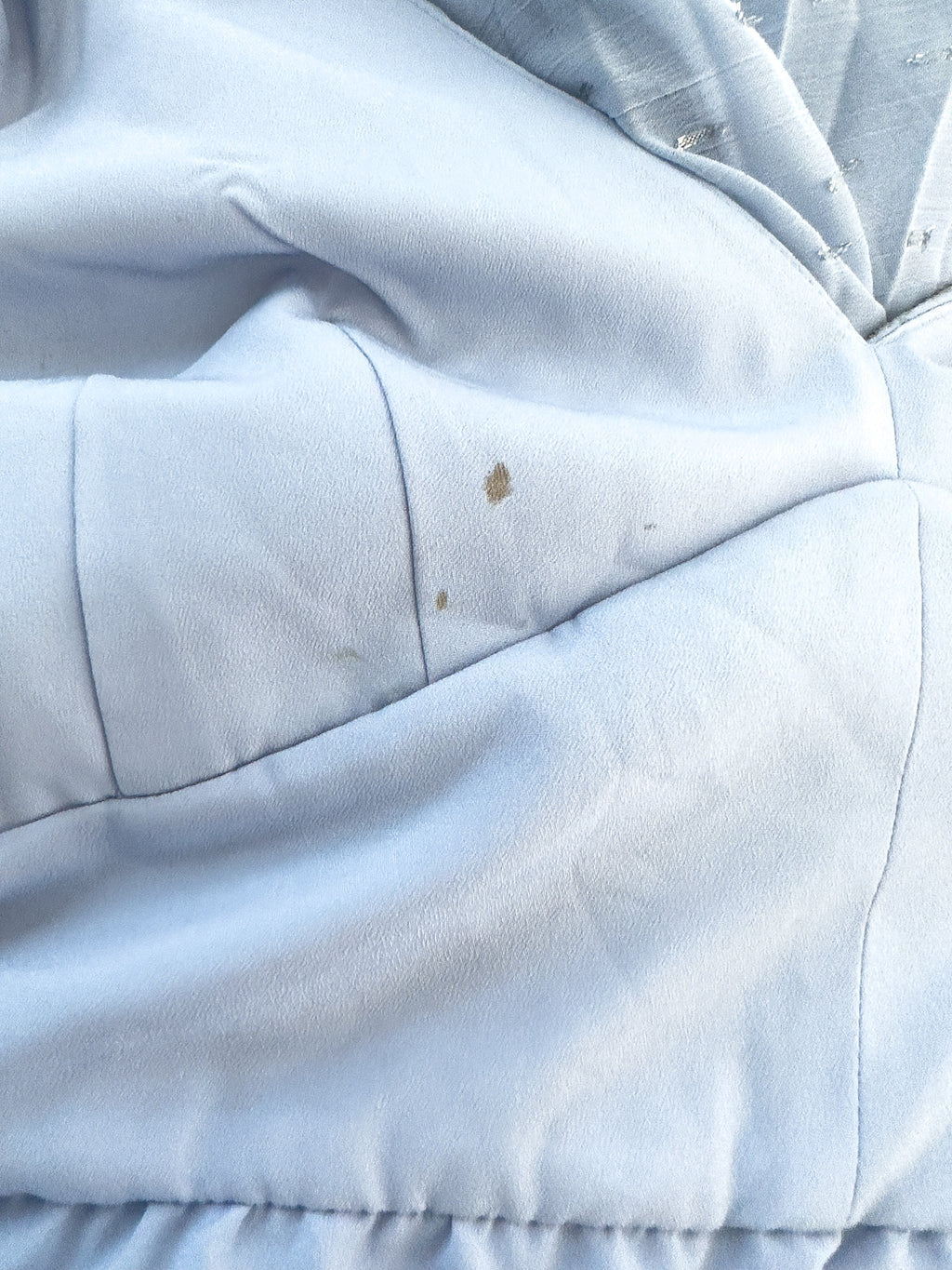 Self-Portrait Light Blue Crystal Embellished Metallic Fil Coupé Plissé-Chiffon Midi Dress