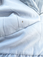 Self-Portrait Light Blue Crystal Embellished Metallic Fil Coupé Plissé-Chiffon Midi Dress