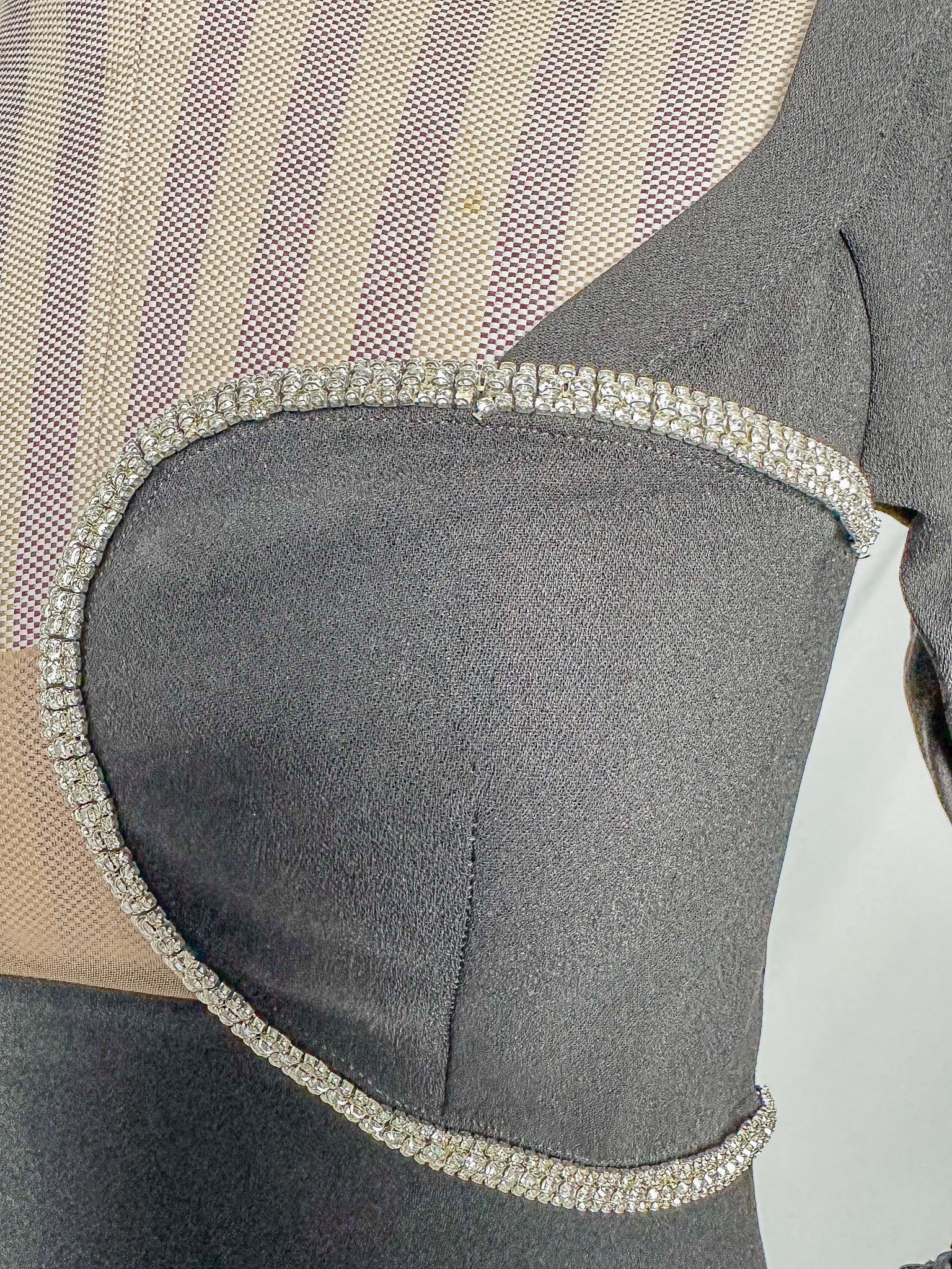 Self-Portrait Black Crepe Crystal Embellished Midi Dress