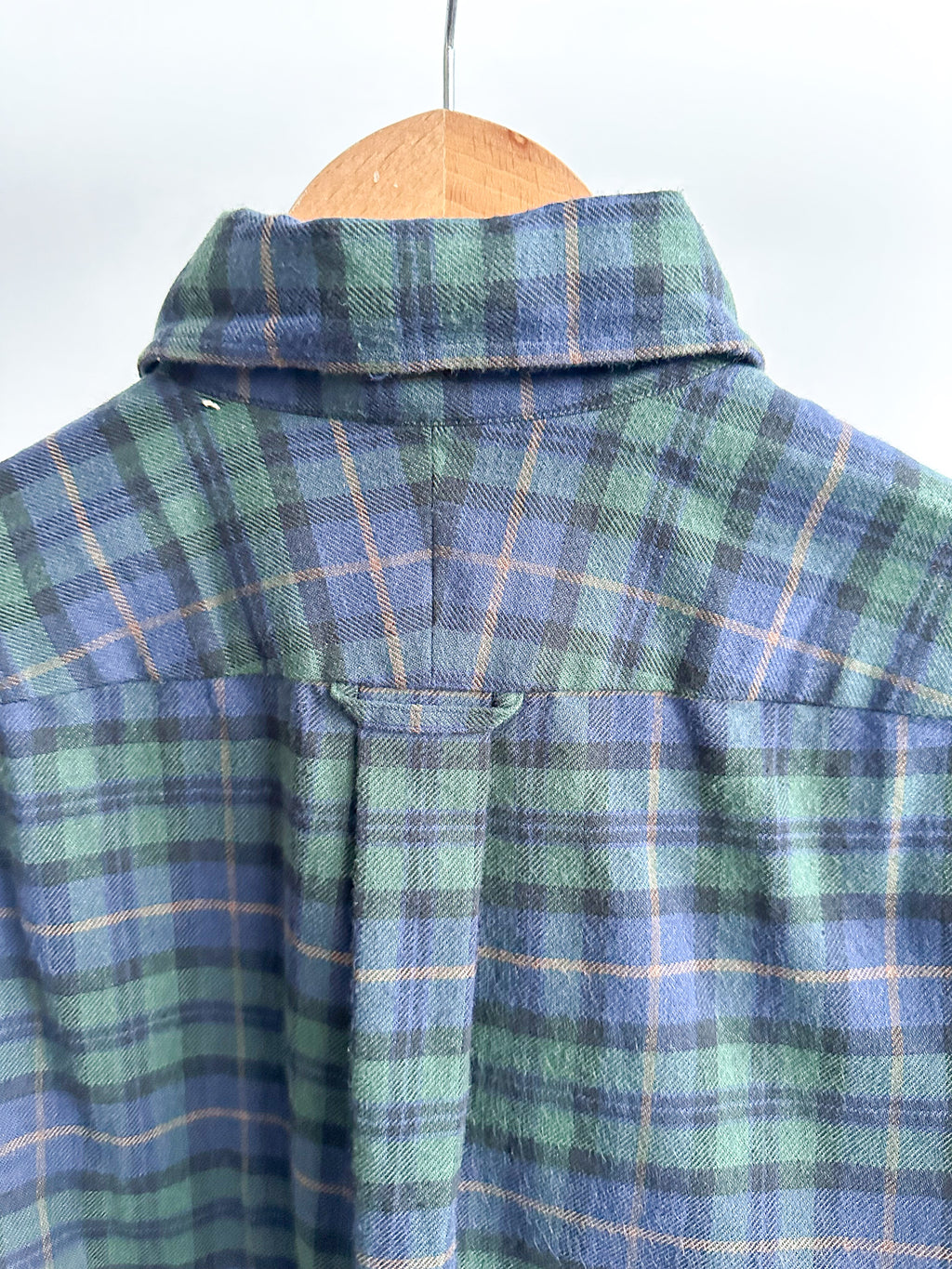 Drake's Green Blue Checked Brushed Cotton Lumberjack Work Shirt - House Of Huntington
