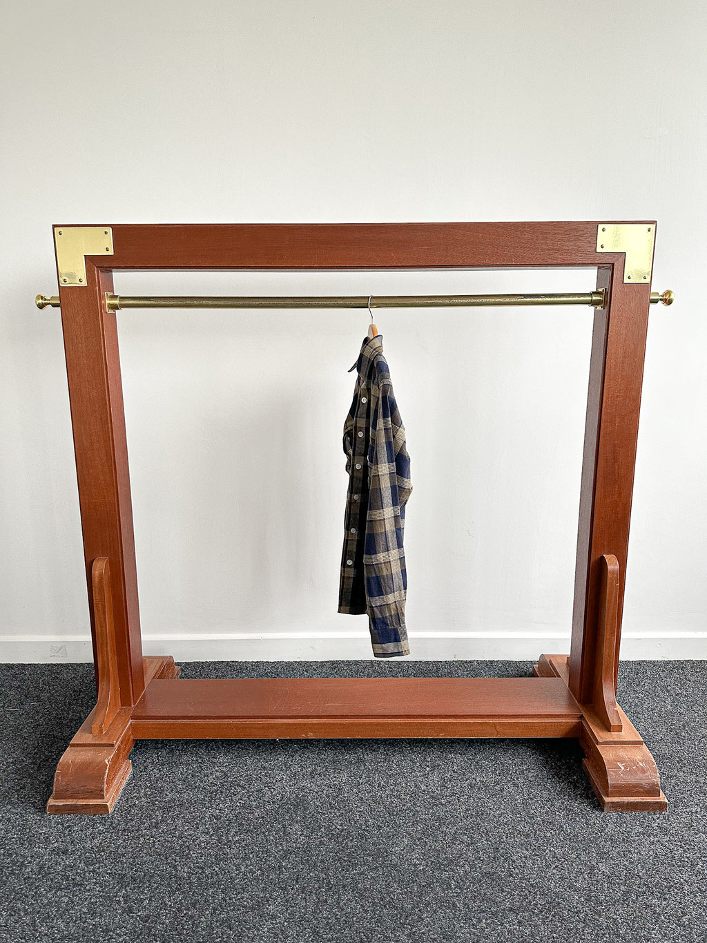 Drake's Navy Blue Checked Flannel Lumberjack Work Overshirt - House Of Huntington