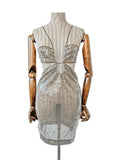 Nensi Dojaka Brown Sequin Cut-Out Mini Dress