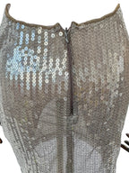 Nensi Dojaka Brown Sequin Cut-Out Mini Dress