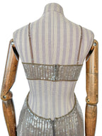 Nensi Dojaka Brown Sequin Cut-Out Mini Dress