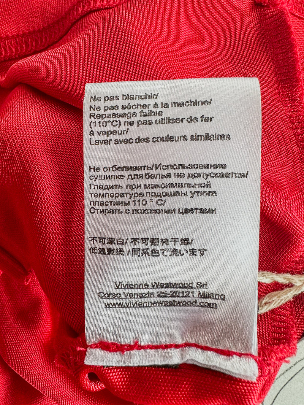 Robe tunique rouge drapée Vivienne Westwood