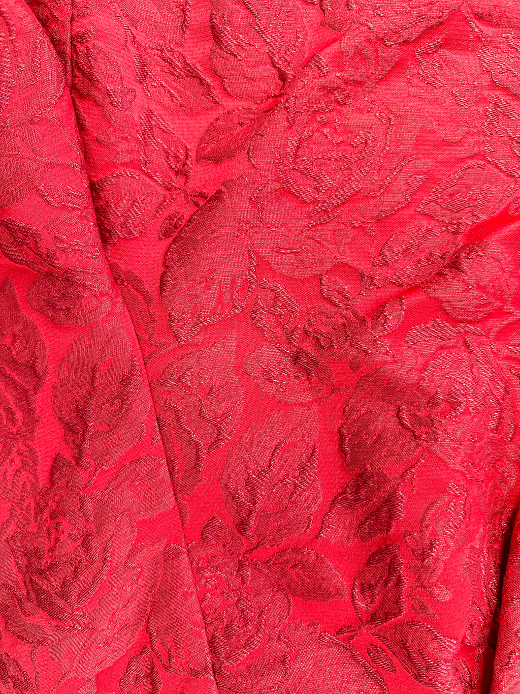 Monnalisa Girls Red Diamanté Heart Floral Brocade Shorts
