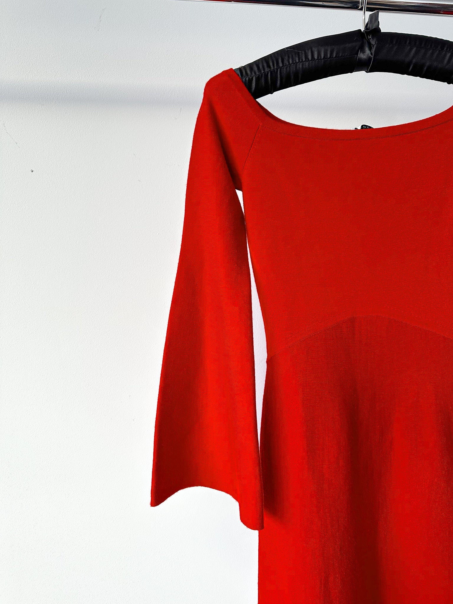 Gabriela Hearst Red Shar Wool & Cashmere-Silk Compact Knit Dress