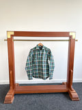 Drake's Check Heavyweight Cotton Green White Work Shirt Jacket - House Of Huntington
