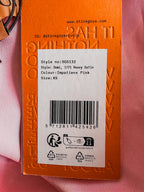 Stine Goya Pink Semi Heavy Satin V-Neck Sleeveless Midi Dress