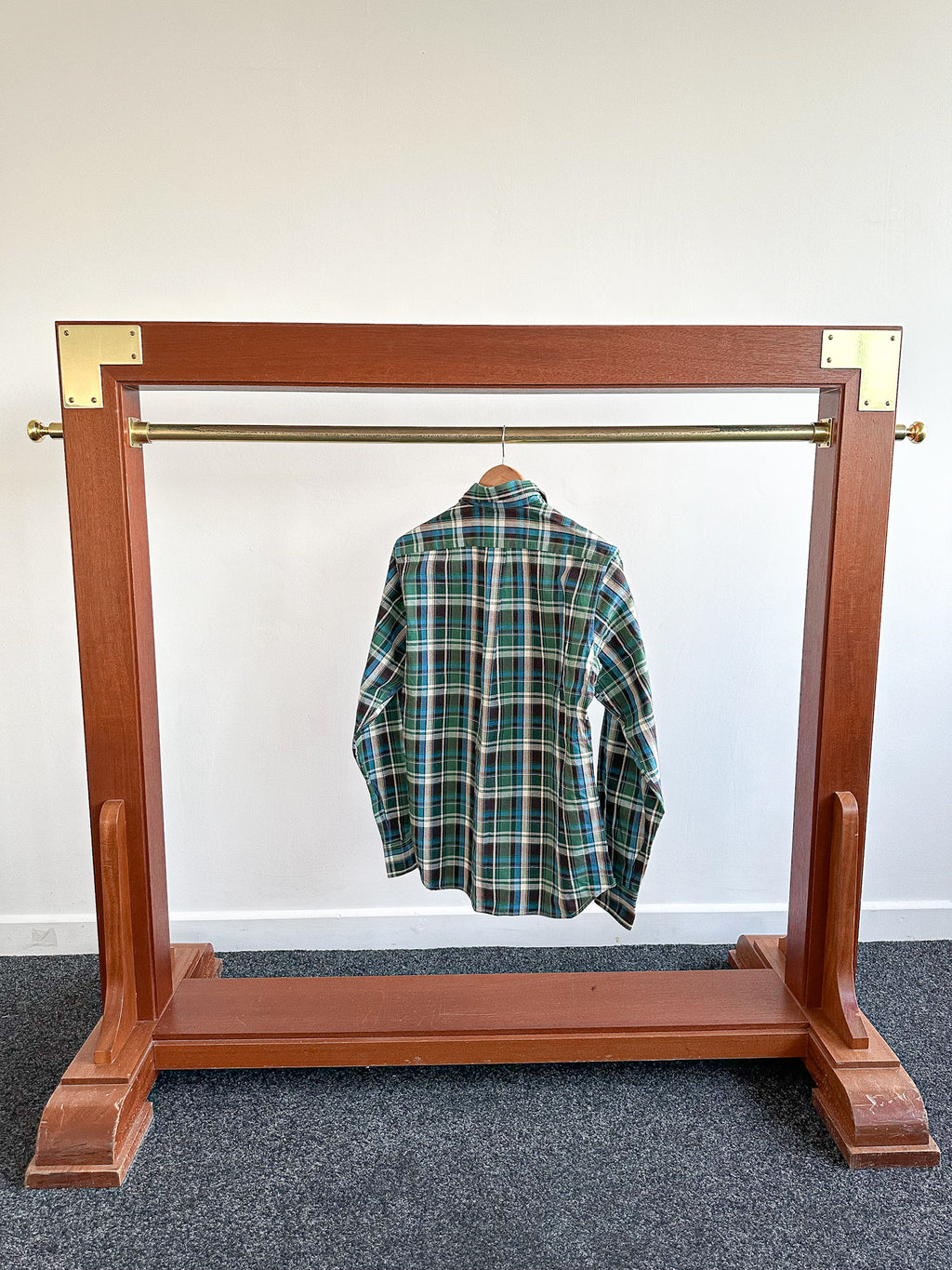 Drake's Check Heavyweight Cotton Green White Work Shirt Jacket - House Of Huntington