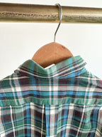 Drake's Check Heavyweight Cotton Green White Work Shirt Jacket - House Of Huntington