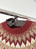 Re/Done Fair Isle Argyle Wool Relaxed Crew Neck Knitted Jumper