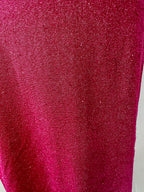 De La Vali Pink Shimmer Halterneck Midi Dress
