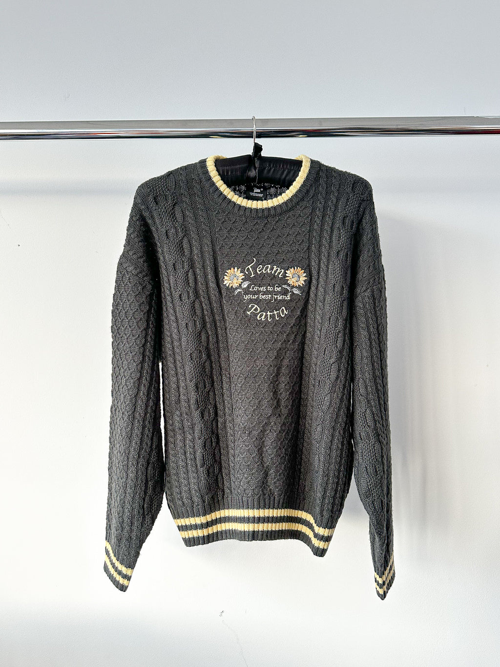 Patta Loves You Cable Knitted Pirate Black Jumper