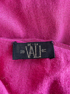 De La Vali Pink Shimmer Halterneck Midi Dress