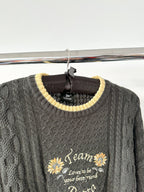 Patta Loves You Cable Knitted Pirate Black Jumper