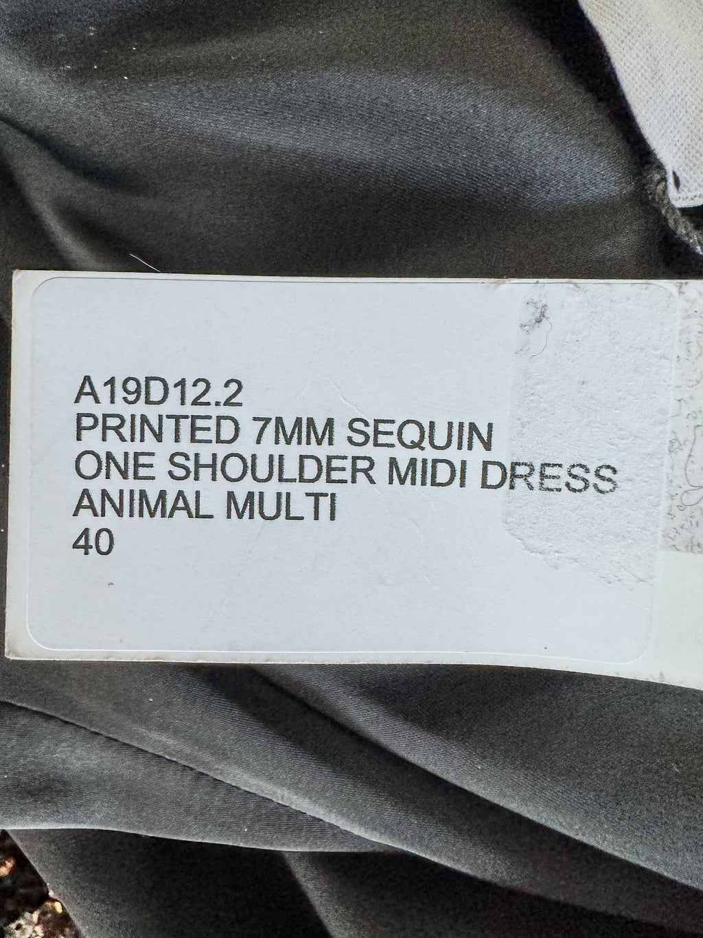Halpern Sequinned One Shoulder Multicoloiur Party Dress