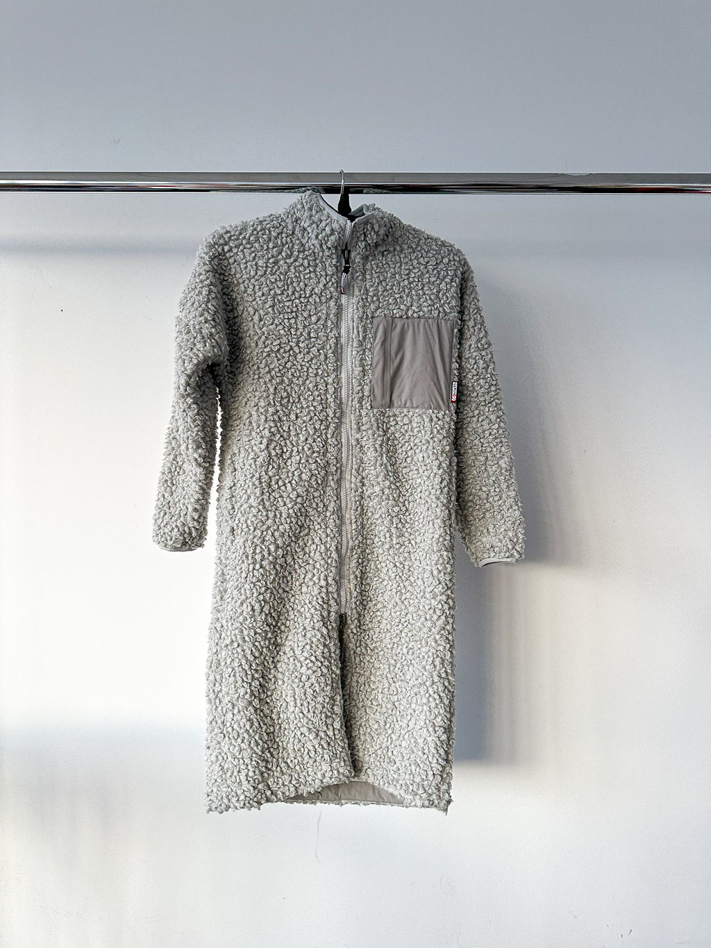 66° North Grey Varmahlid Shearling Teddy Fleece Cardi Coat
