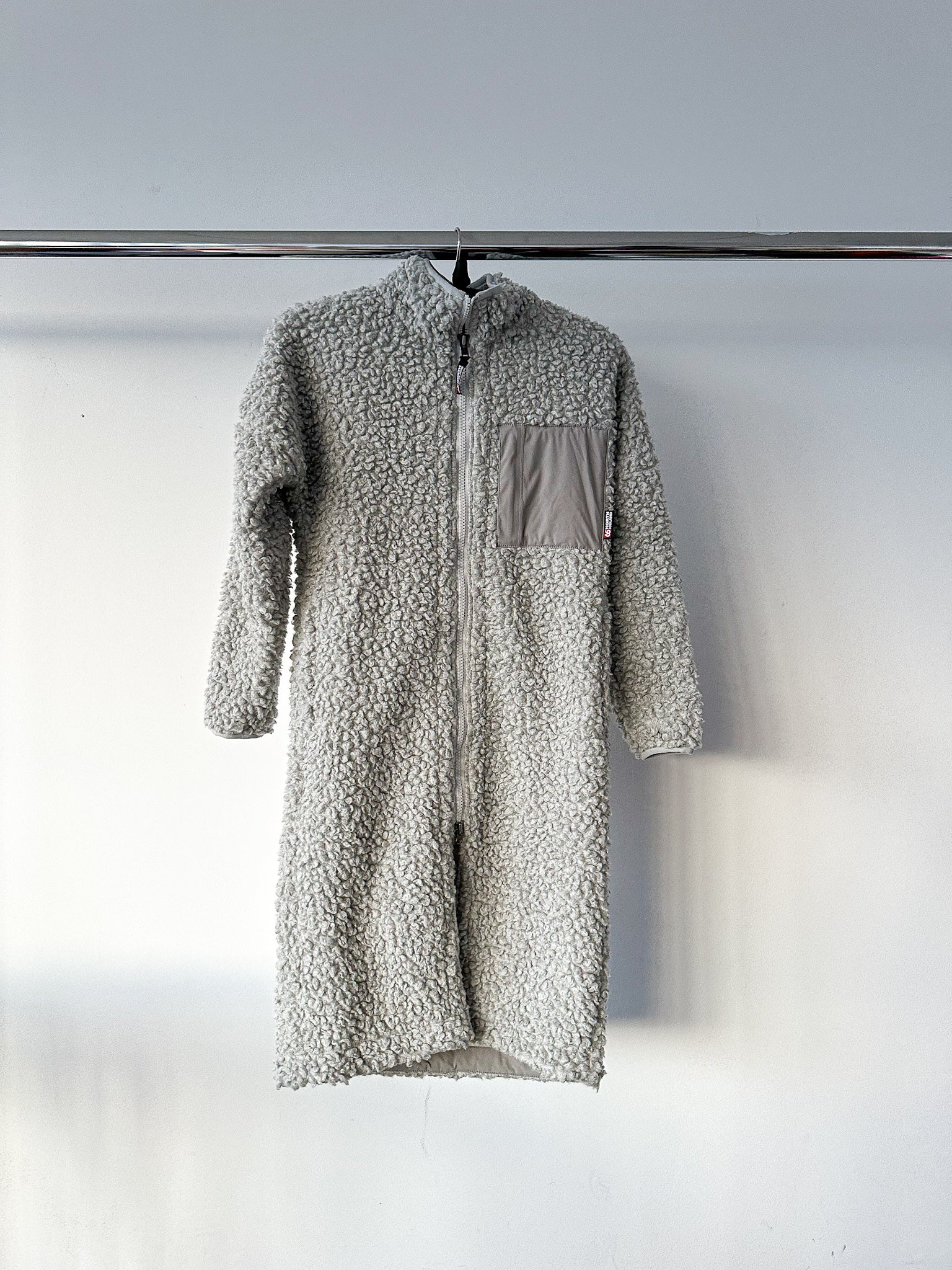 66° North Grey Varmahlid Shearling Teddy Fleece Cardi Coat