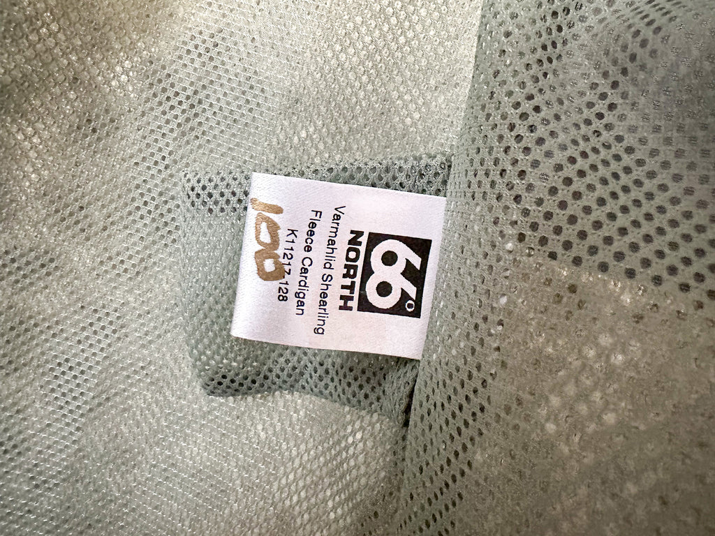 66° North Grey Varmahlid Shearling Teddy Fleece Cardi Coat