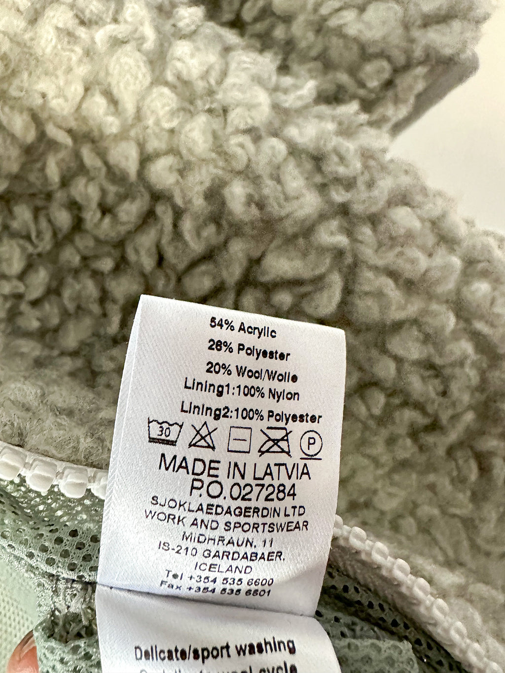 66° North Grey Varmahlid Shearling Teddy Fleece Cardi Coat