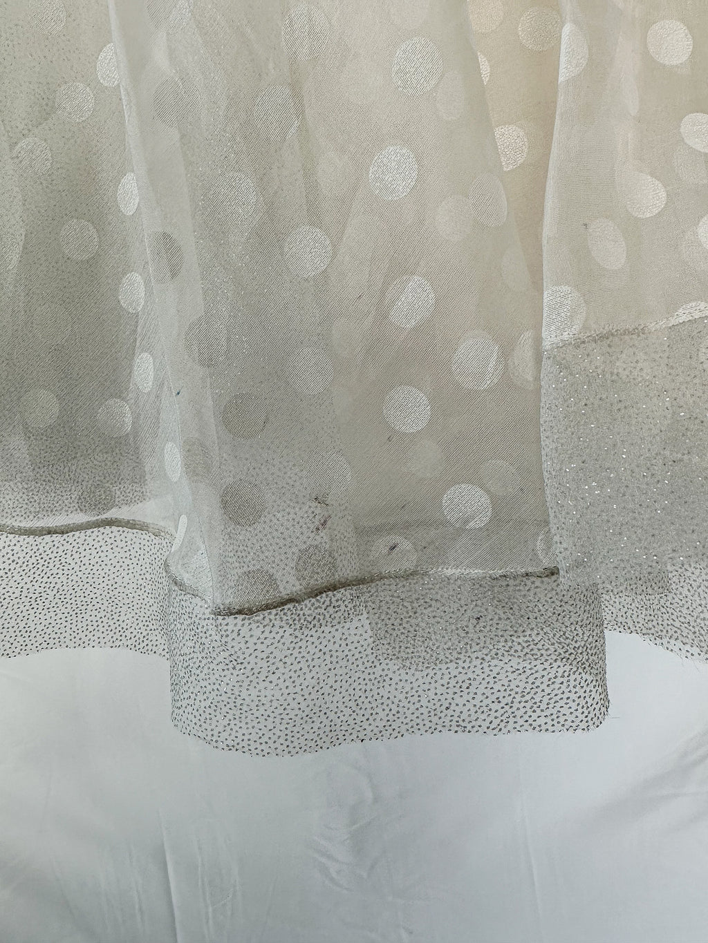 Monnalisa Girls Polka Dot Organza Full Skirt Tulle Rose Dress (FLAWS)