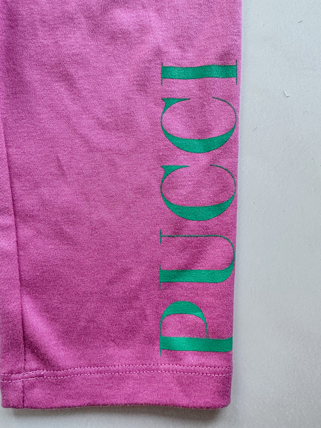 Pucci Girls Pink Logo Cropped Leggings