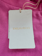 Pucci Girls Pink Logo Cropped Leggings