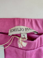 Pucci Girls Pink Logo Cropped Leggings