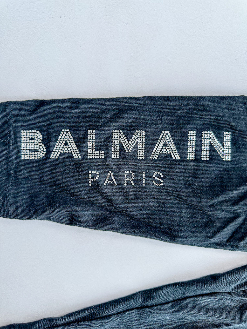Balmain Baby Girl's Diamante Side Logo Black Leggings
