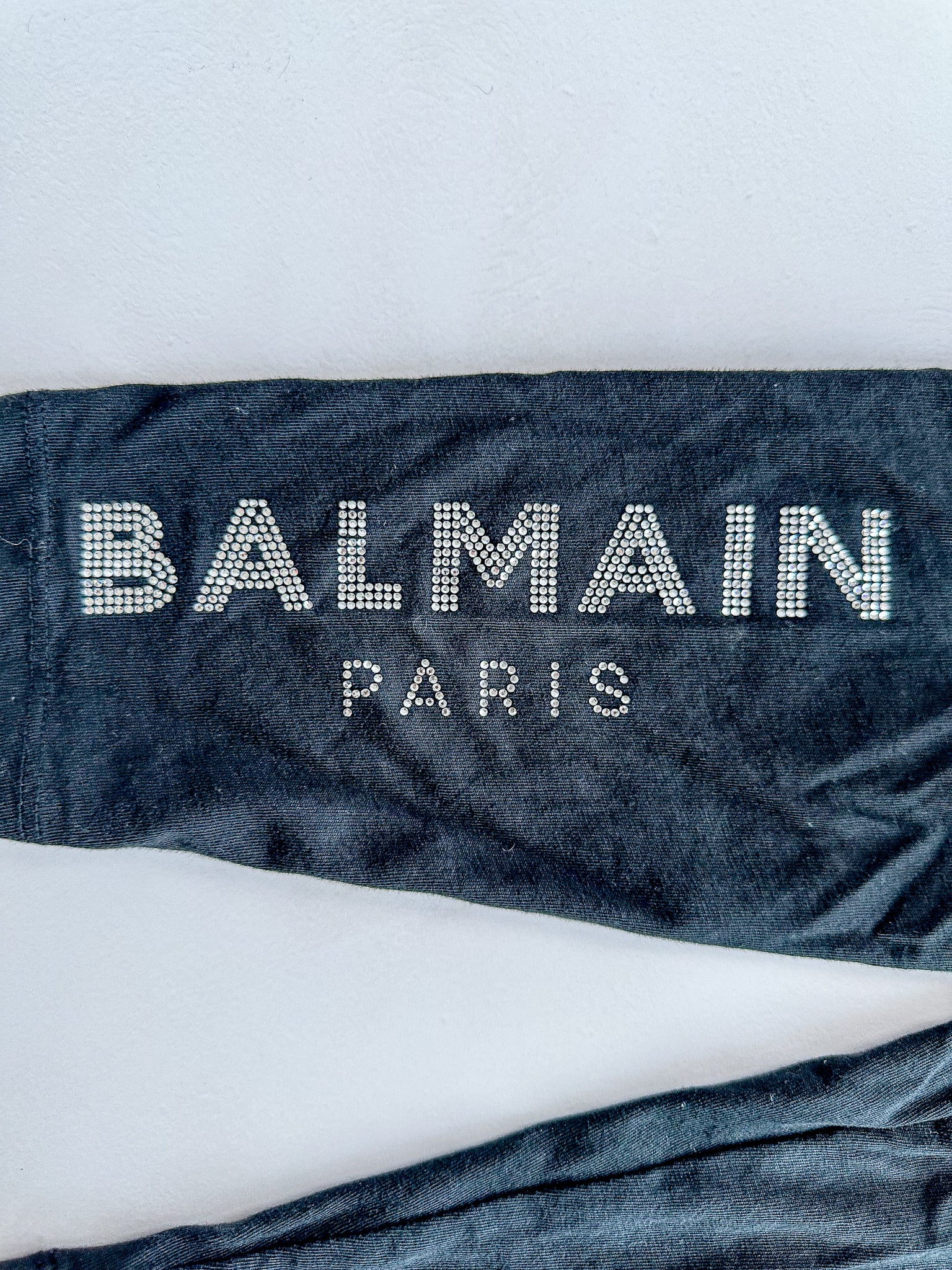 Balmain Baby Girl's Diamante Side Logo Black Leggings