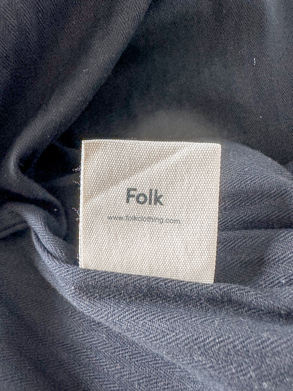 Folk Mens Beige Tweed Patch Pocket Snap Button Shacket Jacket