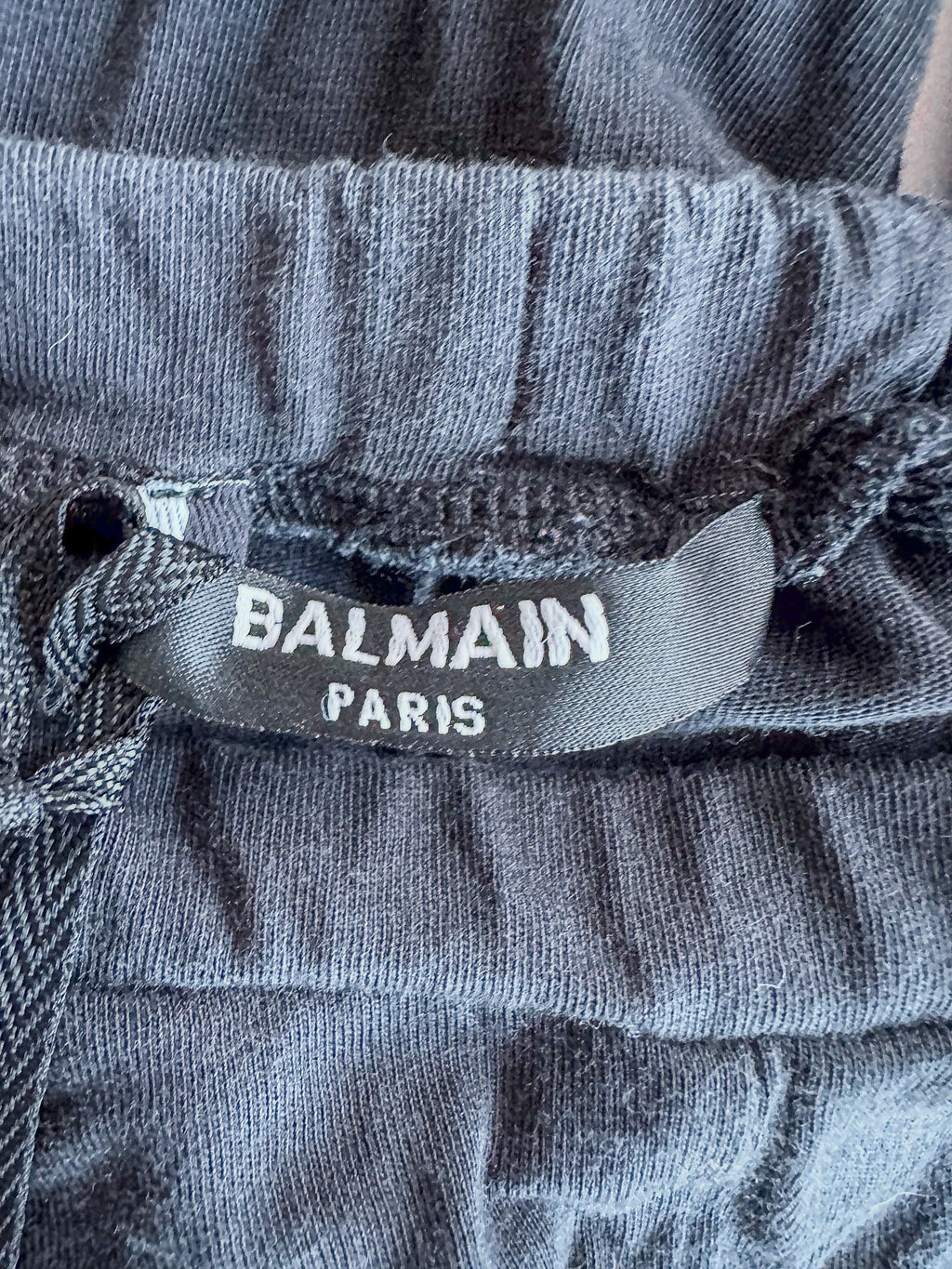 Balmain Baby Girl's Diamante Side Logo Black Leggings