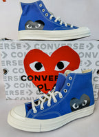 Converse X Comme Des Garçons Blue Chuck 70 Hi Tops